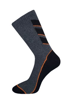 Носки мужские Легка Хода 6473 спортивные, темно-серые меланж, размер 41-42