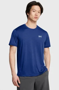 Мужская синяя футболка UA LAUNCH SHORTSLEEVE Синий S Under Armour 1382582-432