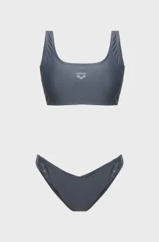 Женский серый  купальник TEAM STRIPE BIKINI BRALETTE Серый XL Arena 007057-550