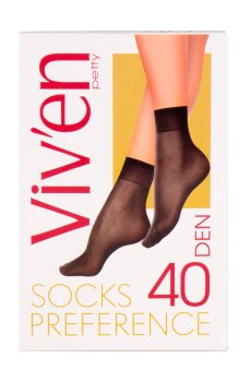 Носки женские Viven petty Preference Socks, 40 DEN, черные, 2 пары