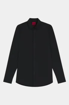 Мужская черная рубашка Черный 42 HUGO 10525