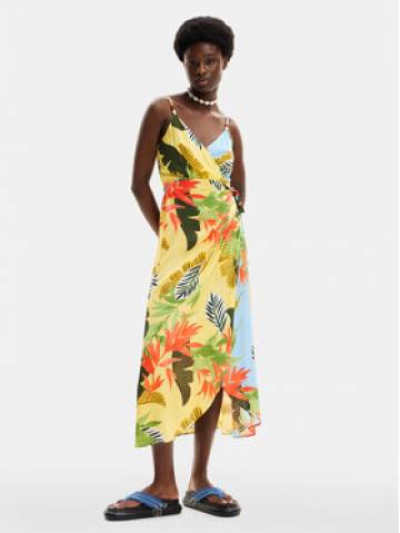 Desigual Літня сукня Tropical Leaves 24SWMW13 Кольоровий Regular Fit Desigual Літня сукня Tropical Leaves 24SWMW13 Кольоровий Regular Fit