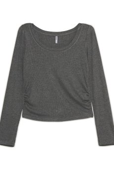 Cropp - Блузка з тканини з високим вмістом віскози - light grey