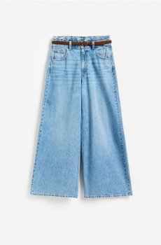 Reserved - Джинси з поясом wide leg - синій - 296KS-55J