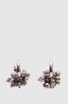 Коричневые серьги Gilda с бусинами