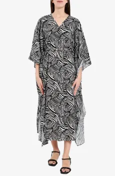 Женское платье с узором ZEBRA CAFTAN DRESS Разноцветный XS Michael Kors MS4828XETX