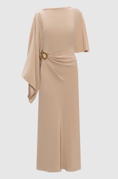 Бежевое платье миди Joya