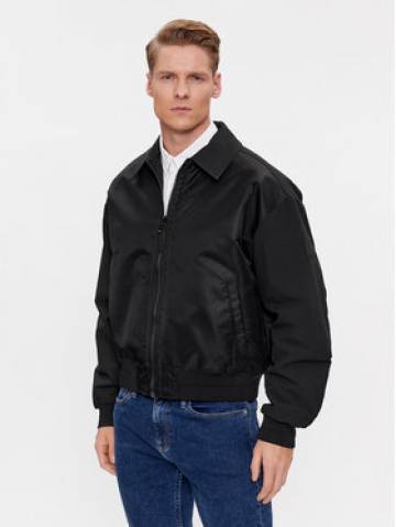 Calvin Klein Куртка бомбер Sateen K10K112370 Чорний Regular Fit Calvin Klein Куртка бомбер Sateen K10K112370 Чорний Regular Fit