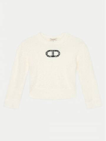 TWINSET Светр 242GJ3210 Білий Regular Fit TWINSET Светр 242GJ3210 Білий Regular Fit