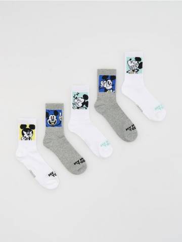 Reserved - Шкарпетки Mickey Mouse, 5 пар - білий - 605GC-00X Reserved - Шкарпетки Mickey Mouse, 5 пар - білий - 605GC-00X