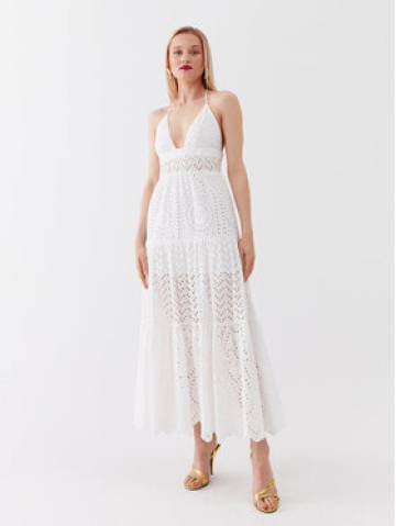Patrizia Pepe Літня сукня 2A2580/A288-W146 Білий Regular Fit Patrizia Pepe Літня сукня 2A2580/A288-W146 Білий Regular Fit