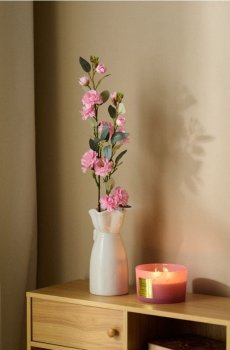 Декоративна рослина у формі гілочки квітучої вишні - пастельний рожевий