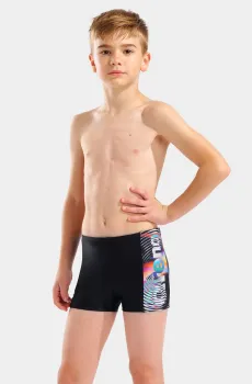 Детские черные плавки LIT LOGO SWIM SHORT Черный 6 Arena 010692-550