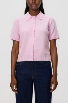 Reserved - Вовняний поло‑светр - пастельний рожевий - 245HI-03X