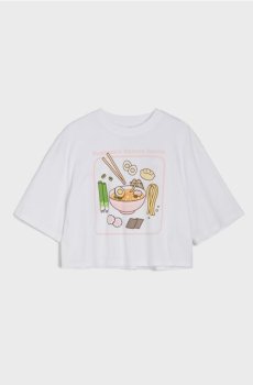 Бавовняна oversize футболка з принтом Pusheen the Cat - білий