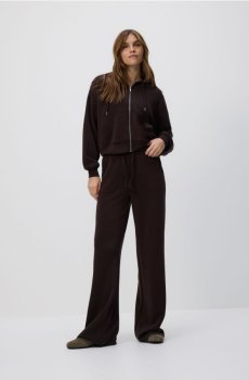 Reserved - Штани long leg - темно коричневий - 621GA-89X