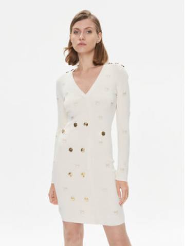 Pinko Трикотажна сукня Drago 101886 A16F Écru Slim Fit Pinko Трикотажна сукня Drago 101886 A16F Écru Slim Fit