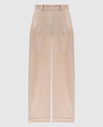 Бежевые вельветовые штаны