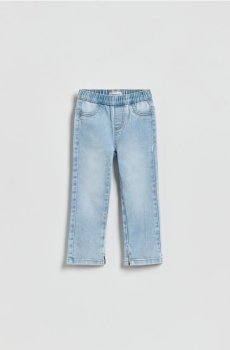 Reserved - Джинси прямого крою з розрізами внизу - синій - 351HN-05J