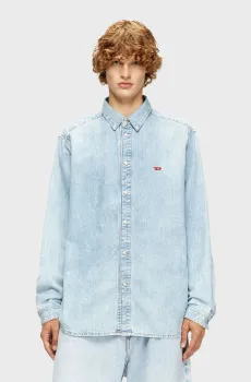 Мужская голубая джинсовая рубашка CAMICIA Голубой M Diesel A03534 068KC