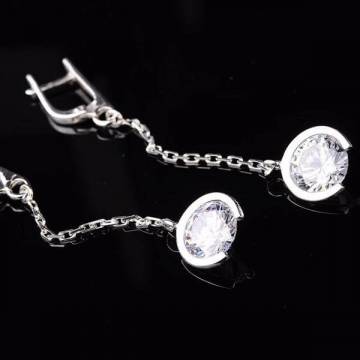 Серьги (фианит) 12058а Серьги (фианит) 12058а