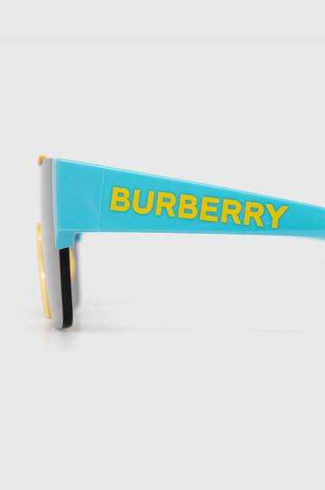 Детские солнцезащитные очки Burberry цвет бирюзовый 0JB4387 Детские солнцезащитные очки Burberry цвет бирюзовый 0JB4387