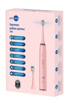Электрическая зубная щетка Prooral T09 розовая