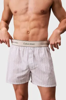 Мужские белые трусы в полоску BOXER TRAD Белый XL Calvin Klein LV00NM2945