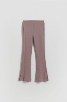 Reserved - Ребристі розкльошені легінси - червонувато-ліловий - 168HN-48X