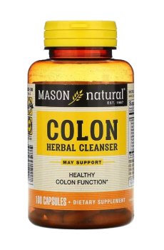 Травяная смесь для очищения кишечника Mason Natural Colon Herbal Cleanser , 100 капсул