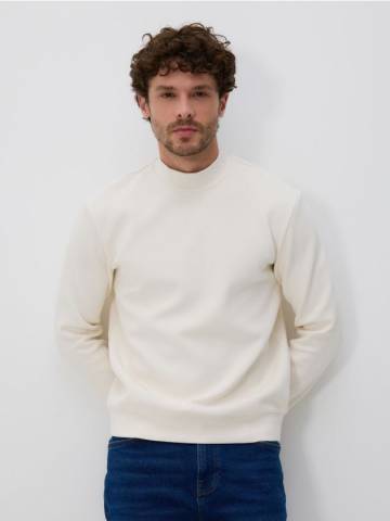 Reserved - Світшот із коміром-стійкою - кремовий - 8067H-01X