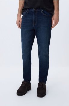 Reserved - Джинси carrot slim з ефектом прання - темно-синій - YW482-59J