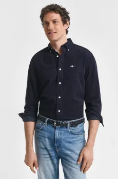 Мужская темно-синяя вельветовая рубашка REG CORDUROY SHIRT Синий M Gant 3250351