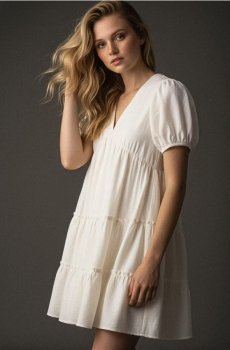 Міні-сукня з віскозою - білий