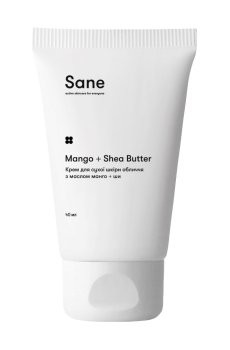 Крем для лица Sane Mango + Shea Butter с маслом манго и ши, для сухой кожи, 40 мл