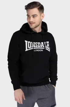 Мужское черное худи Черный 3XL Lonsdale 113863