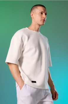 Кофта з вафельною структурою - білий