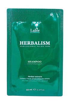Шампунь для волос Lador Herbalism Treatment с травяными экстрактами, 10 мл (саше)