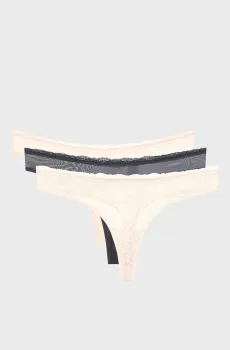 Женские трусики (3 шт) THONG Разноцветный L Calvin Klein LV00QD5300
