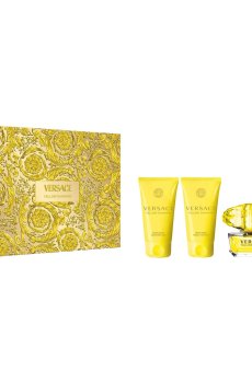 Парфюмированный набор женский Versace Yellow Diamond Giftset (туалетная вода, 50 мл + гель для душа, 50 мл + лосьон, 75 мл)