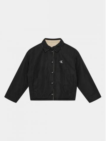 Calvin Klein Jeans Демісезонна куртка Skater IU0IU00541 Чорний Regular Fit Calvin Klein Jeans Демісезонна куртка Skater IU0IU00541 Чорний Regular Fit