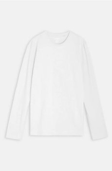 Бавовняна футболка з довгим рукавом - білий
