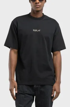 Мужская черная футболка Черный S Replay M3017 .000.23804
