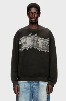 Мужской темно-серый свитшот S-VALENTIN-JMBV Серый XXL Diesel A21559 0TKCA