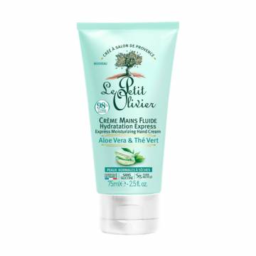 Увлажняющий крем для рук Le Petit Olivier Express Moisturising Hand Cream с алоэ вера и зеленым чаем, 75 мл Увлажняющий крем для рук Le Petit Olivier Express Moisturising Hand Cream с алоэ вера и зеленым чаем, 75 мл