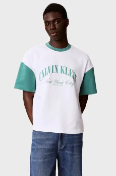 Мужская белая футболка RINGER Белый XL Calvin Klein Jeans LV04RF229G