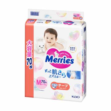 Подгузники Merries размер M (6-11 кг), 70 шт Подгузники Merries размер M (6-11 кг), 70 шт
