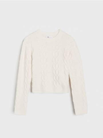 Текстурований джемпер - кремовий