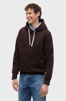 Мужское темно-коричневое худи SEASONAL Коричневый XL Tommy Hilfiger MW0MW39997