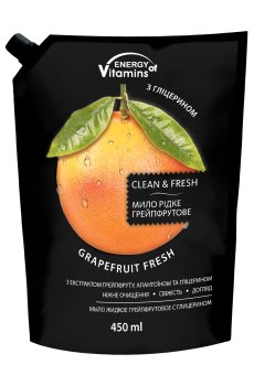Жидкое мыло для рук ENERGY of Vitamins Грейпфрут, 450 мл (дой-пак)